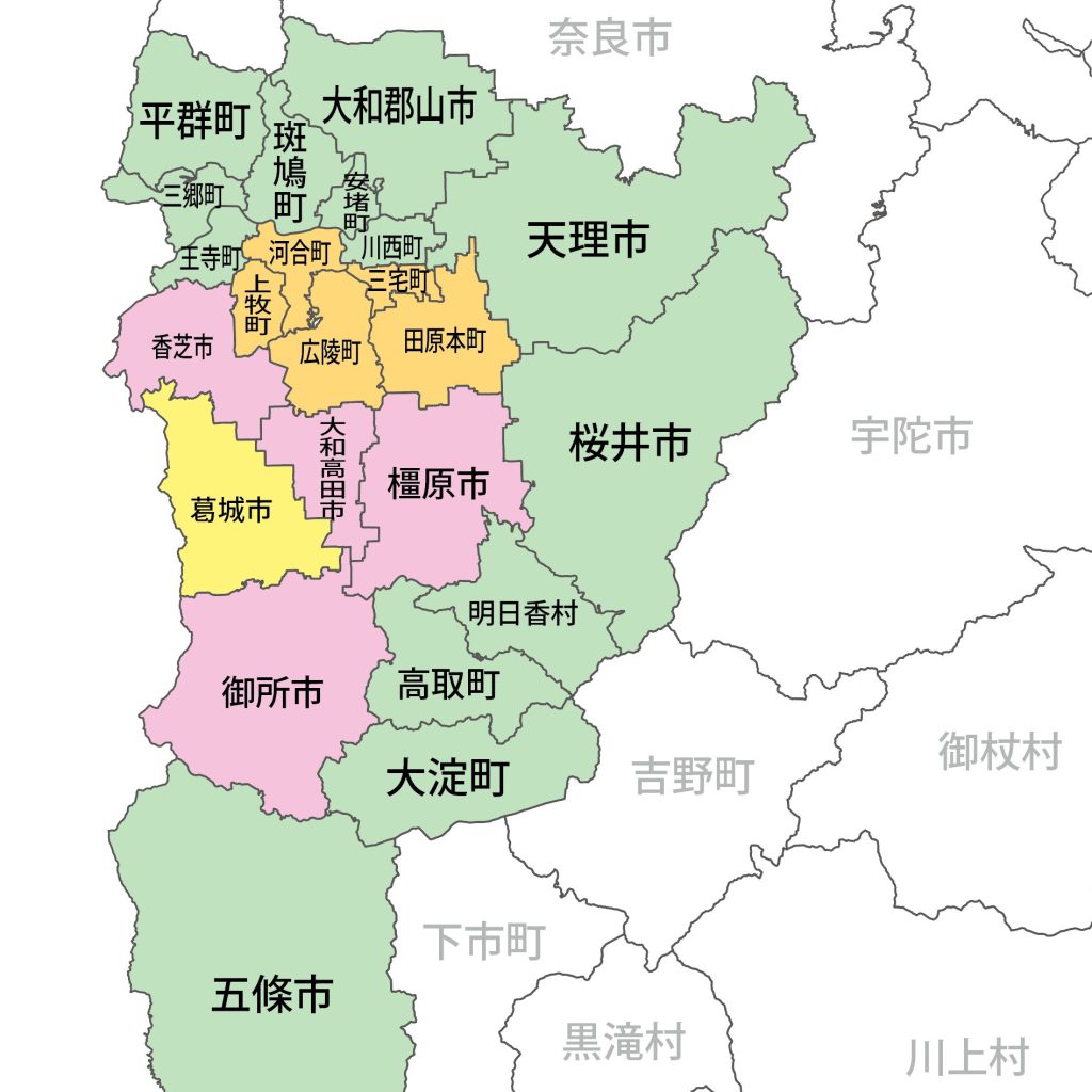 対応エリアマップ（奈良）