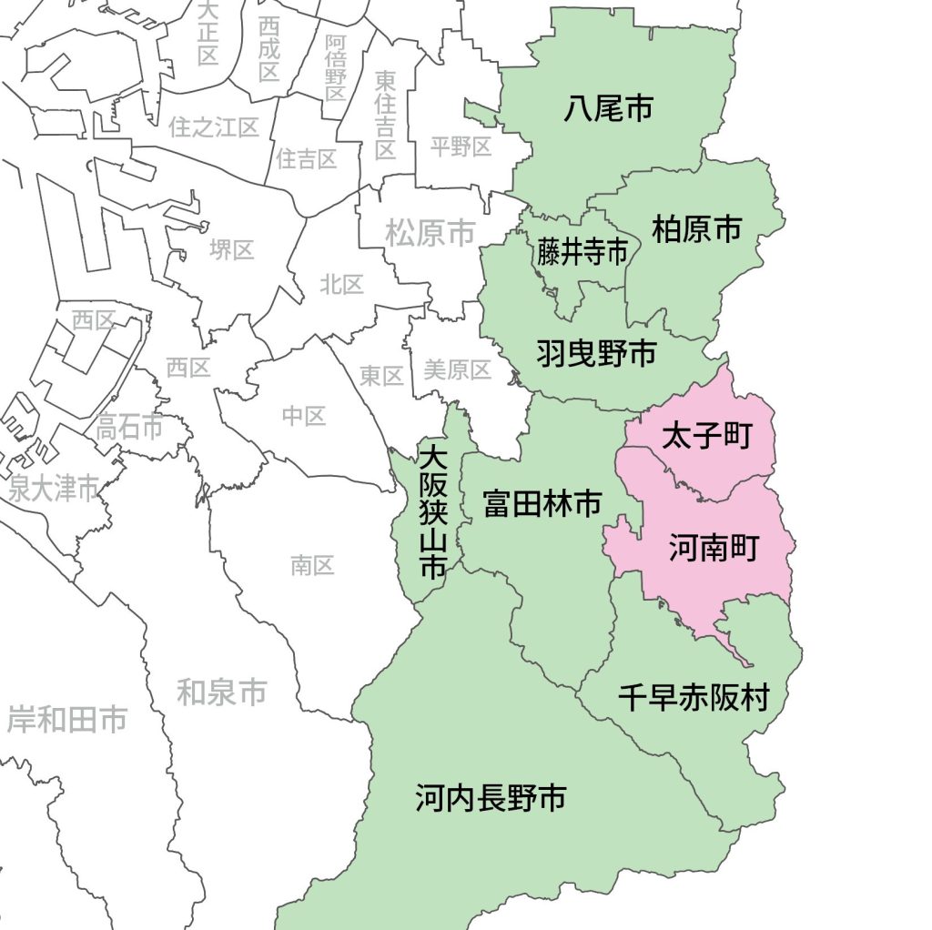 対応エリアマップ（大阪）